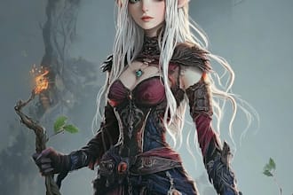 create original characters, fanart, and fantasy portraiture