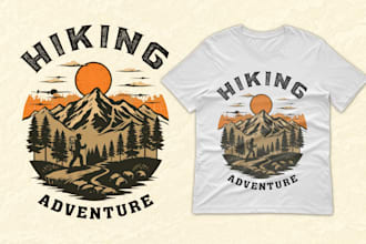 do retro vintage hand drawn t shirt and graphic t shirt design