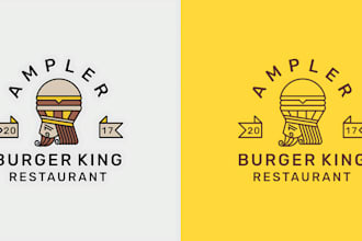 do aesthetic restaurant, food, bakery, pizza, burger logo or any graphic design