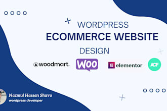 design professional woocommerce, ecommerce website using woodmart, elementorpro