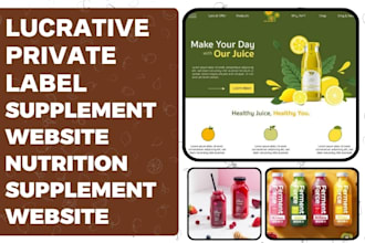 design private label supplement shopify nutrition supplement store nootropic web