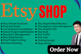 b virtual assistant,rank etsy store,print on demand drop shipping store,etsy pod