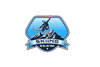 create wonderful and excellent skiing logo design