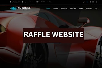 design a raffle website, giveaway website, event website, competition website