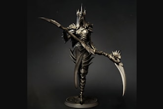 digital sculpt 3d model from reference, deliver stl,mini figurine, wow miniature