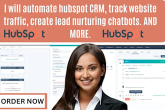 automate hubspot CRM track website traffic create lead nurturing chatbots