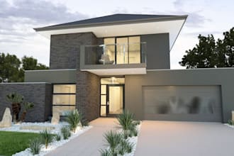 design realistic 3d rendering exterior interior 3d model house commercial