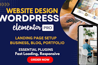 design wordpress elementor website for business,portfolio,blog