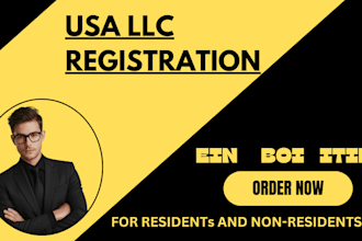 us llc registration ein in 24 to 72hours tailored for US citizens non resident