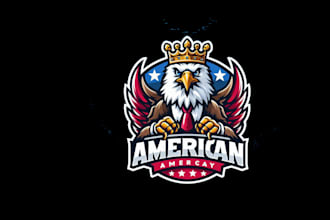 do make mascot logo crowned american eagle with business