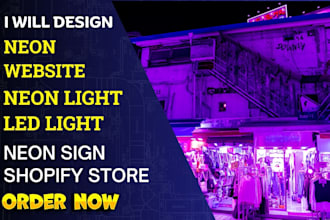 build a neon shopify store neon website neon sign shopify store neon store
