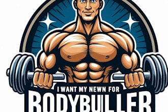 do make bodybuilder mascot logo design with unlimited review