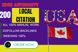 put business on 200 USA local citations directories local SEO with indexing