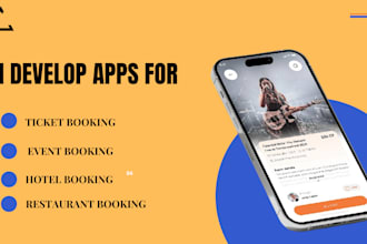 build ticket booking app, event booking app, flight booking, hotel booking app