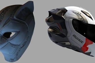sculpt 3d helmet, wearable armor, 3d face model, 3d cosplay, 3d weapon