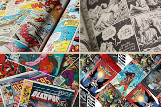 create comic website for comic book children book anime book manga shopify store