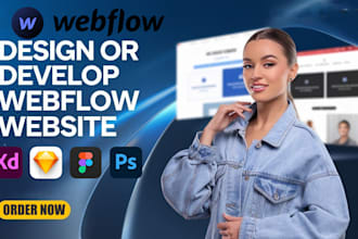 design or develop webflow website, webflow expert, figma to webflow framer