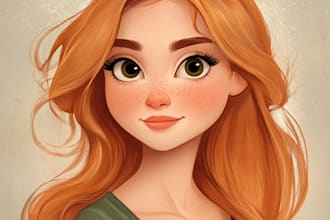 make your portrait a disney style cartoon
