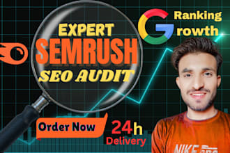 provide a semrush audit with a detailed report using ai