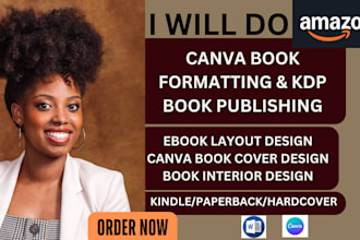 do canva book design, kdp book formatting book publishing for amazon kdp