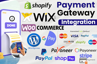 integrate setup payment method API for wix shopify wordpress and woocommerce