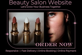 create beauty salon website