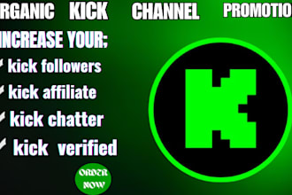 do organic kick channel promotion