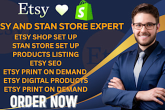 set up stan store, shopify store stan store marketing etsy store promotion