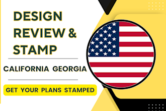 review stamp as licensed civil and structural engineer in california and georgia
