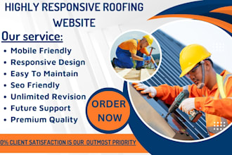 design roofing website, roofing landing page, contractor, construction website
