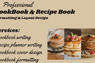 write, format your cookbooks, recipe books and design cookbooks, recipe covers