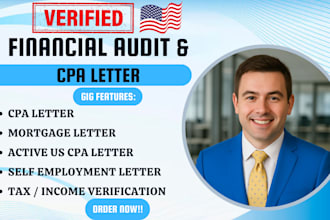prepare financial statement US cpa letter audit review profit loss bookkeeping