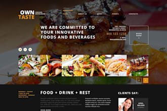 design wordpress website restaurant, cafés and delivery services professionally