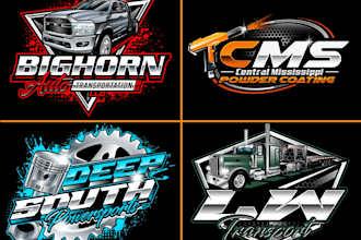 do modern auto detailing, trucking, racing, automotive and car wash logo design