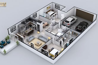 do 3d real estate newtown layout plan housing scheme architecture