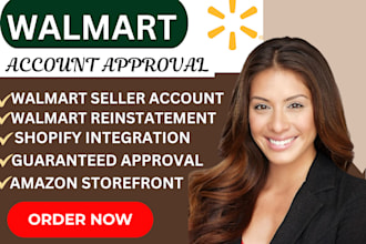 develop a website for walmart account approval