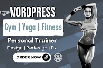 design or revamp your gym, yoga, fitness and personal trainer website