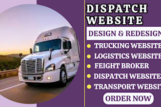 create trucking, logistics, dispatch, freight broker website