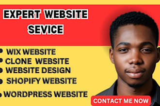 clone wordprees, wordpress website, wix, and shopifywebsite