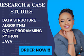 write on data structure, algorithm, c cpp programming, python, and java reports