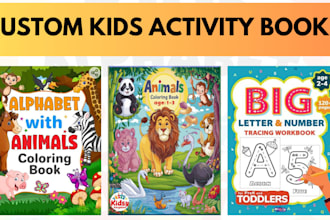 design coloring book, kids activity book, math, english worksheet, workbook