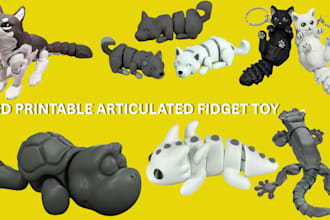 sculpt 3d articulated model 3d flexi fidget toy 3d bjd dummy stl for 3d printing