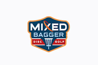 design modern emblem style disc golf brand logo