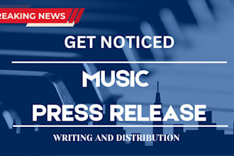 write music press release and submit press release