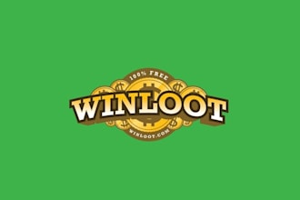 design important beautiful win loot logo