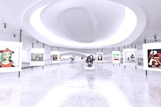 do 3d museum, 3d gallery art, exhibition center,  3d showroom design