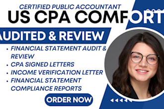 do us CPA comfort letter, financial statement audit, and income verification