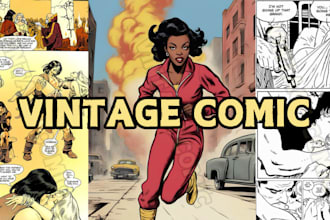 draw retro vintage comic illustration vintage mascot character design