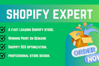 develop a fast loading shopify pod and dropshipping website shopify marketing
