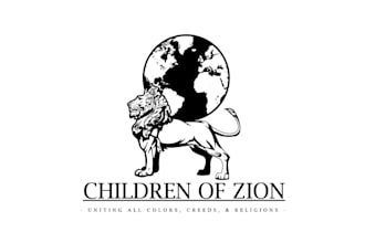 design fun playful shoulders logo for children of zion